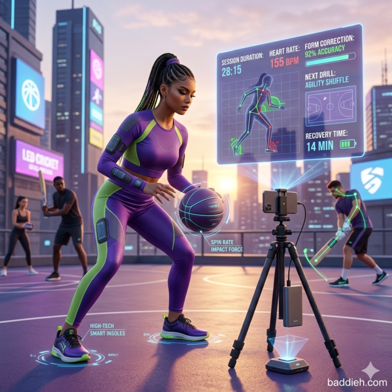 Best AI Sports Training Apps 2026: Your Pro Coach in Your Pocket A young athlete using an AI sports app for real-time swing analysis baddieh.com.